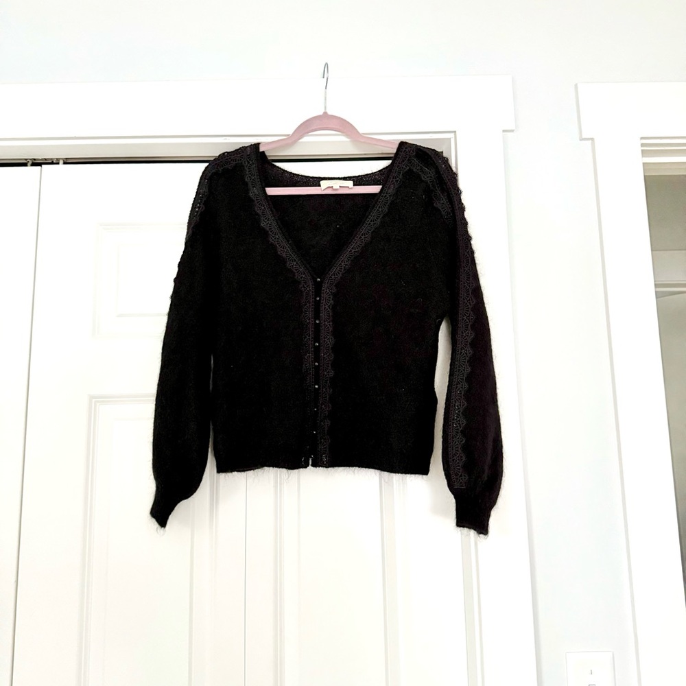 Women's Black Cardigan Sweater